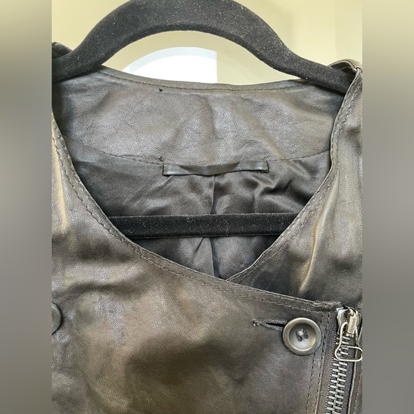 3.1 Phillip Lim Double-Breasted Black Leather Jacket - Picture 7 of 11